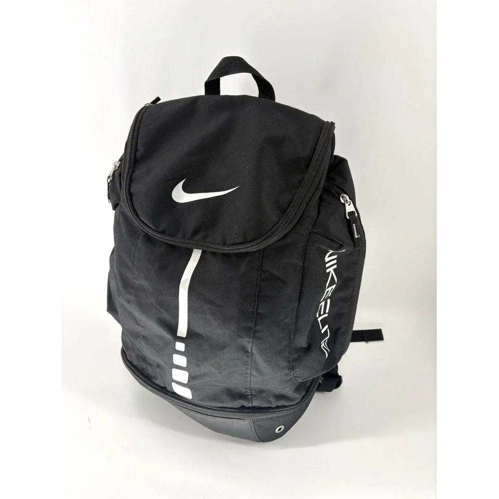 2012 Nike Hoops Elite Pro Backpack Black White Basketball Sports School Bag Rare